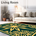 Golden Forest Starburst Medallion Rug