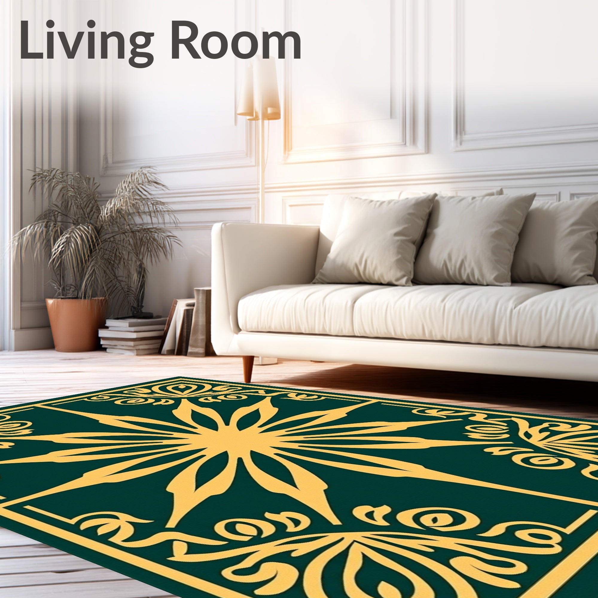 Golden Forest Starburst Medallion Rug