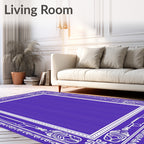 Classic Indigo Ornamental Border Rug