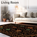 Whimsical Owl Forest Woodland Rug