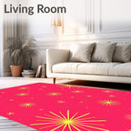 Radiant Yellow Starburst Explosion Rug