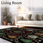 Folk Art Woodland Tree Medallion Rug