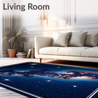 Nebula Fractal Stars Celestial Rug