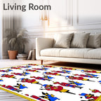 Whimsical Red And Blue Soldier Companions Rug