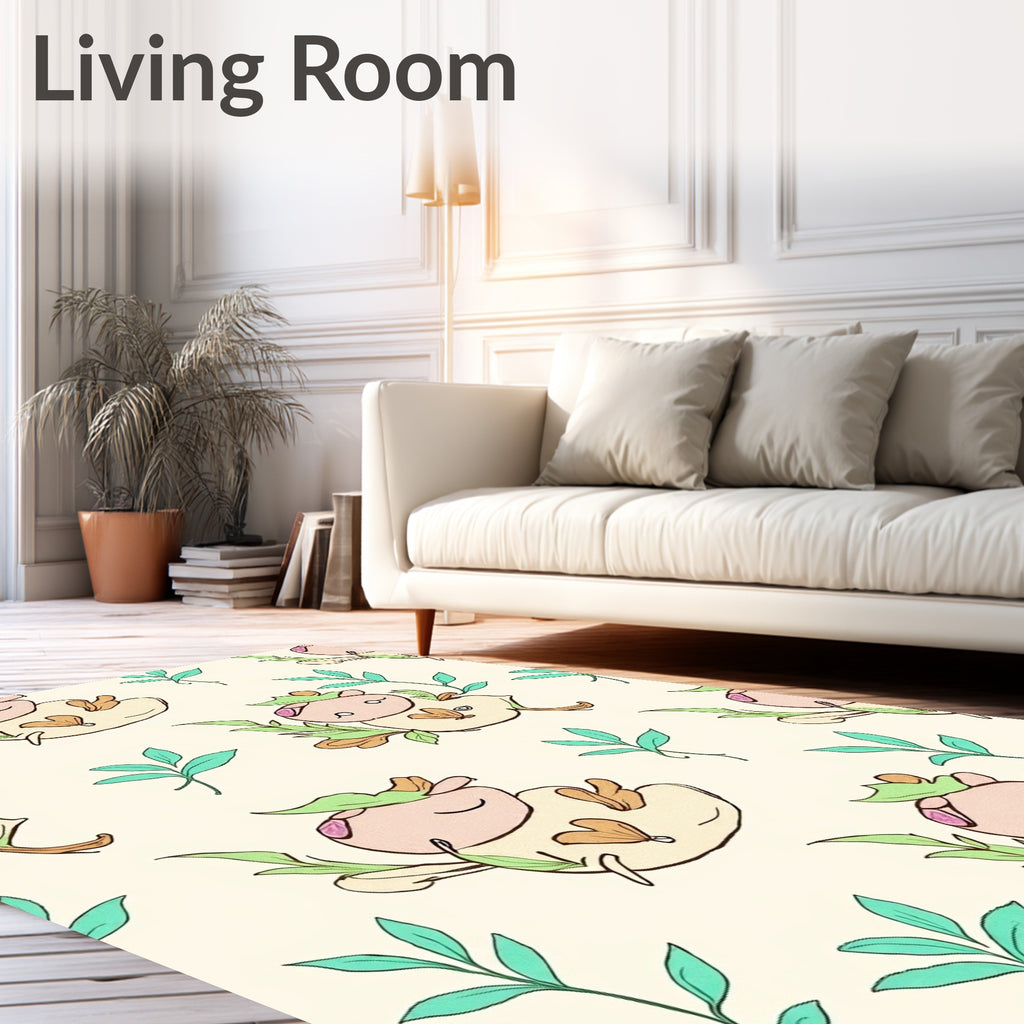 Sweet Sleeping Critter Garden Rug