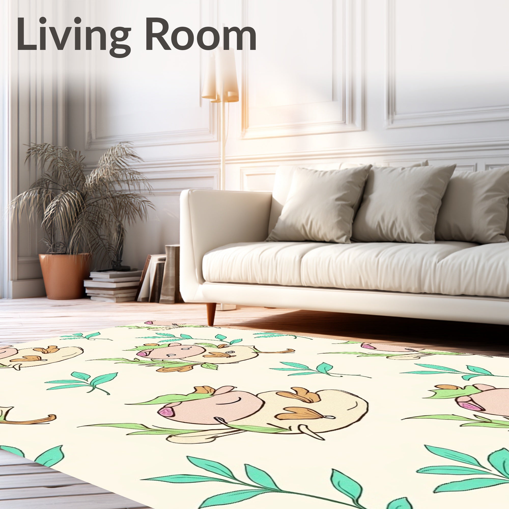 Sweet Sleeping Critter Garden Rug
