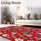 Christmas Village Houses And Trees Rug
