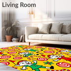 Christmas Elves Candy Cane Swirls Rug