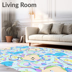 Pastel Whimsical Creature Swirl Rug