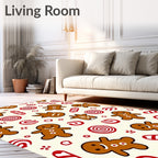 Brown Gingerbread Candy Swirls Rug