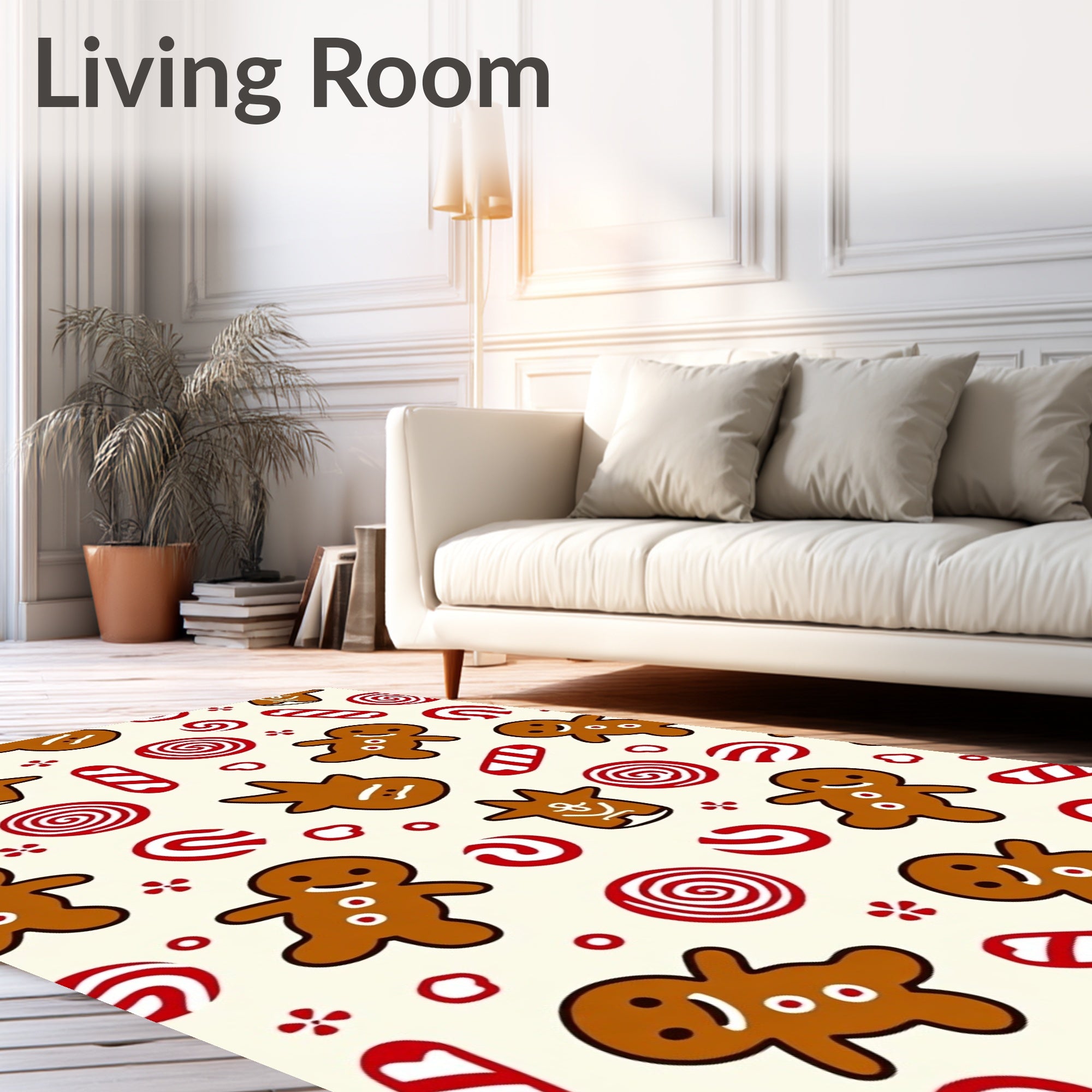 Brown Gingerbread Candy Swirls Rug