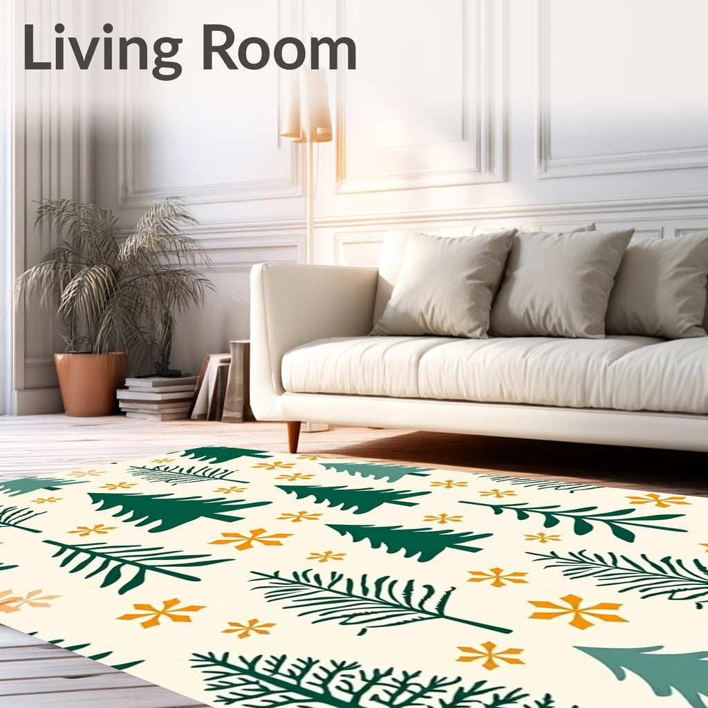 Forest Green Pine Scatter Rug