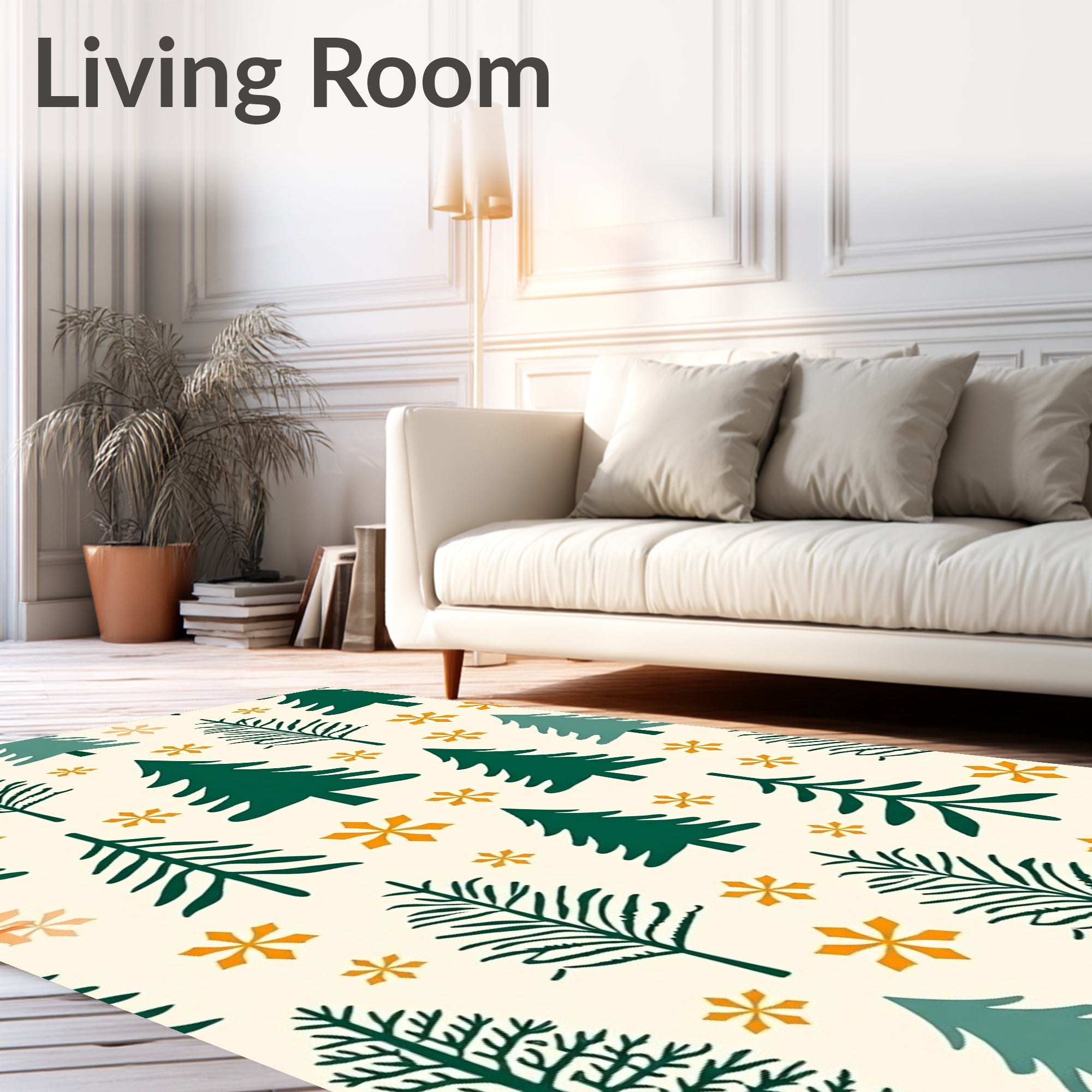 Forest Green Pine Scatter Rug