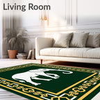 White Elephant Emerald Border Rug