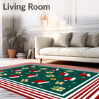 Holiday Hats And Gifts Border Rug