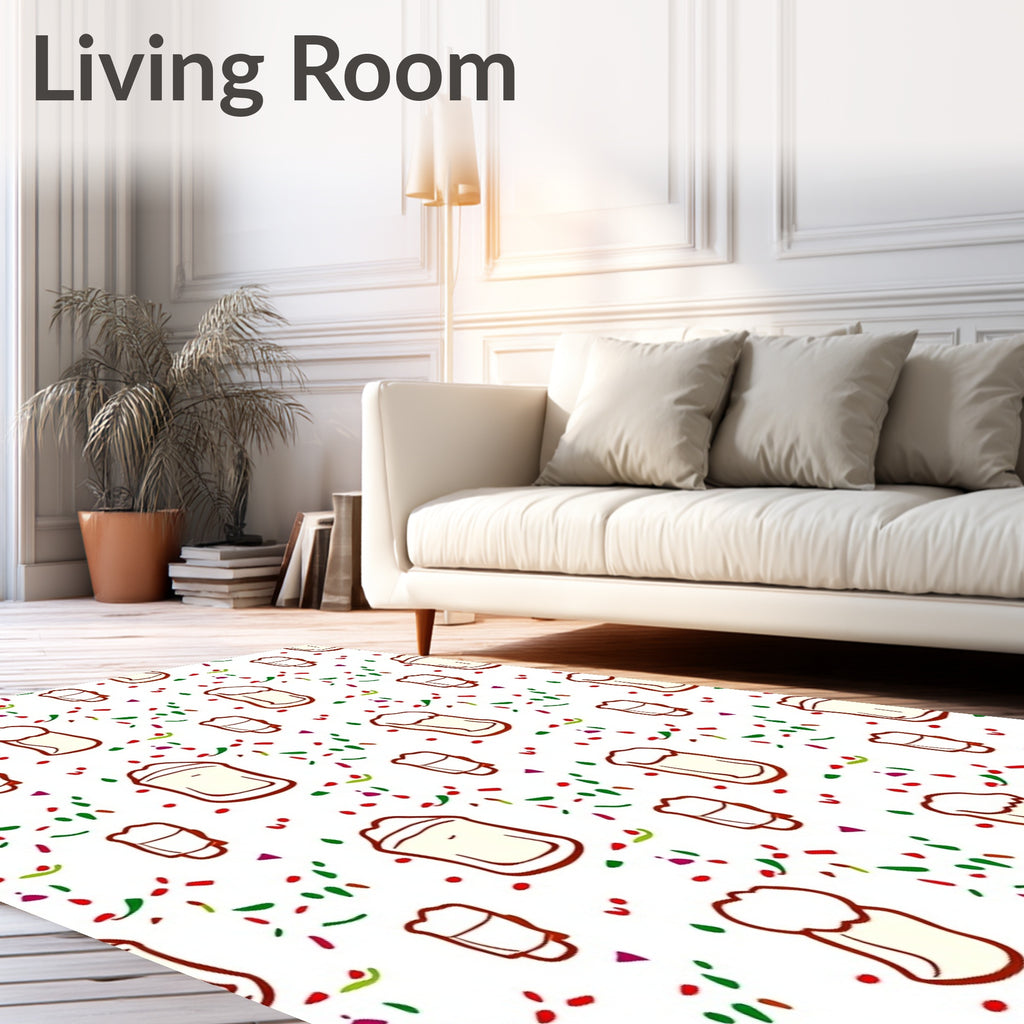 Festive Confetti Beer Mugs Rug