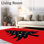 Classic Christmas Tree Star Garland Rug