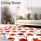 Autumn Red Maple Acorn Vines Rug