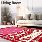 Cozy Winter Village Snowflake Scatter Rug