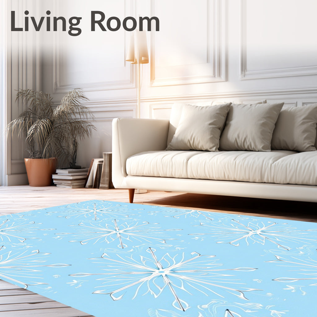 Winter Sky Snowflake Medallion Rug