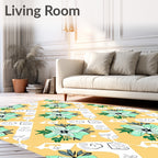 Mint Green Floral Lattice Accent Rug