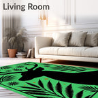 Black Deer Emerald Jungle Starburst Rug