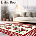 Whimsical Santa Claus Festive Holiday Rug