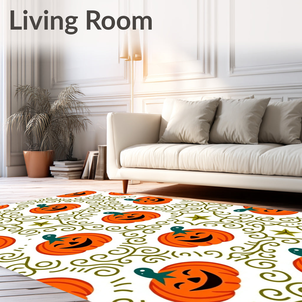 Whimsical Jack O Lantern Garden Rug