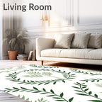 Verdant Green Leafy Branches Rug