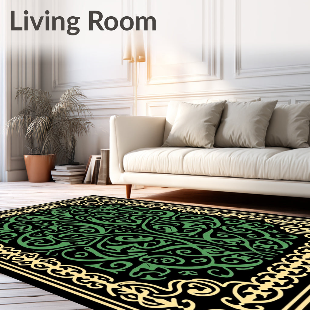 Ornate Green Tree Of Life Rug