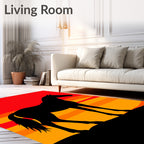 Bold Horse Silhouette Sunset Rug