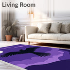 Night Raven Purple Sky Rug