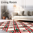 Crimson Green Plaid Lattice Rug