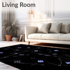 Abstract Geometric Crystal Nebula Swirl Rug