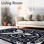 Mythic Night Phoenix Celestial Crest Rug