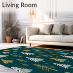 Evergreen Trees White Gold Rug