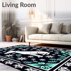 White Dog Autumn Snowflake Collection Rug