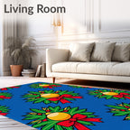 Festive Blue Christmas Ornament Laurel Rug