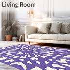 Purple Cream Radial Burst Rug