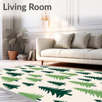 Green Evergreen Forest Scatter Rug