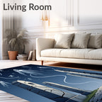 Haunting Ghostly Night Tombstone Specters Rug