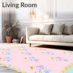 Pastel Hearts And Stars Meadow Rug