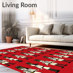Crimson Nutcracker Soldier Repeat Rug