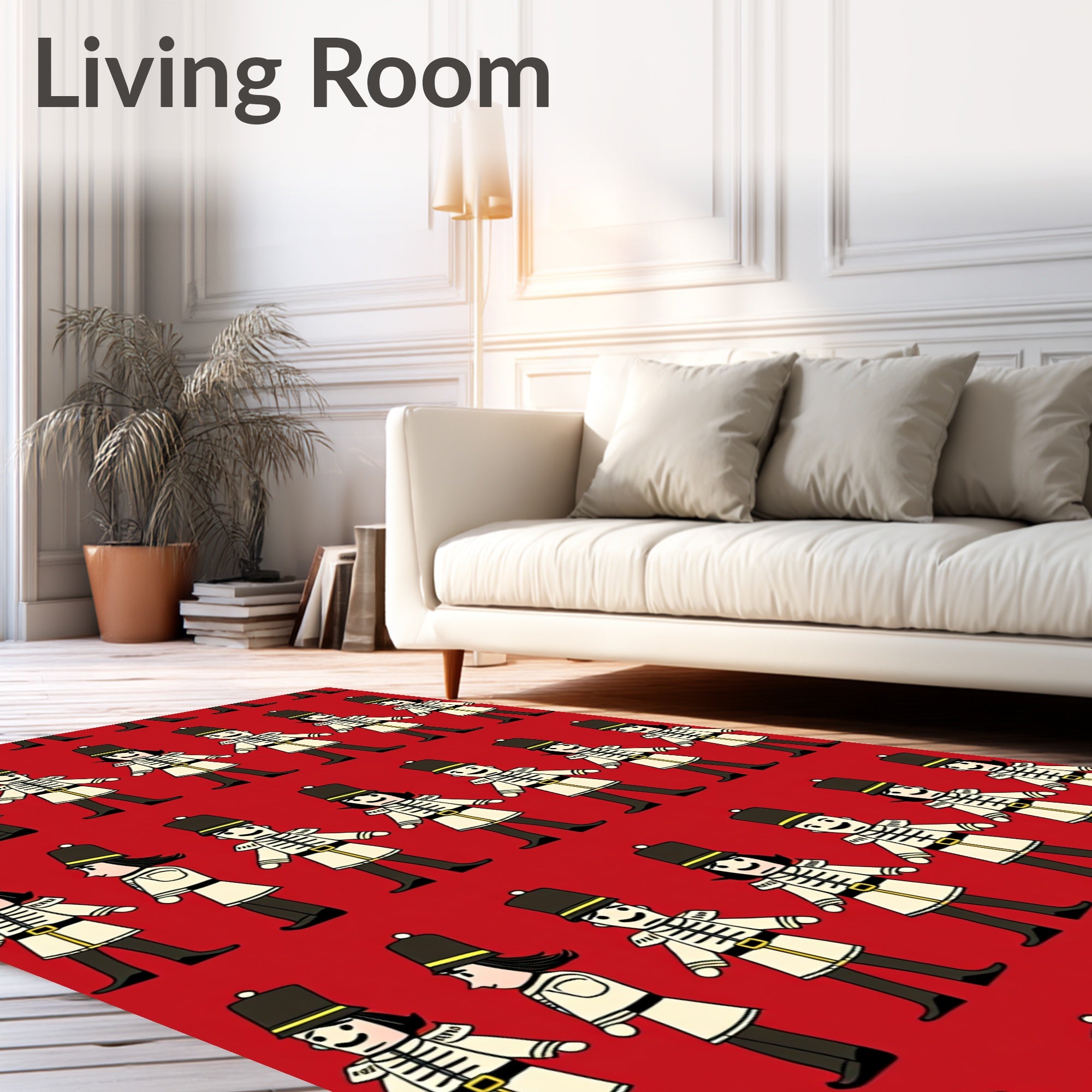 Crimson Nutcracker Soldier Repeat Rug