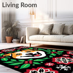 Joyful Dog Holly Berry Garland Rug