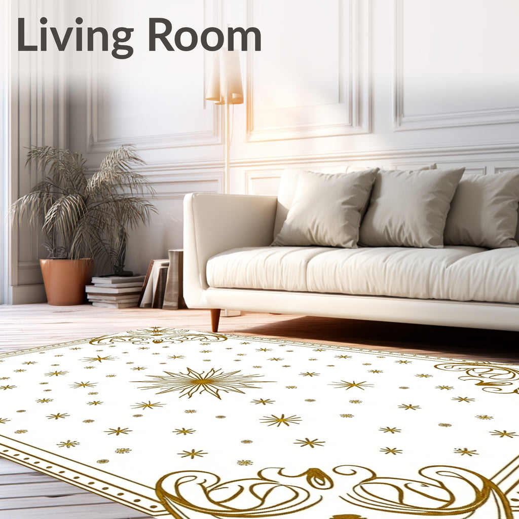 Golden Starburst Celestial Collection Rug