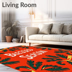Festive Green Pine Boughs Rug