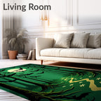 Spooky Bat Forest Moonlight Path Rug