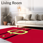Classic Red Yellow Belt Buckle Rug
