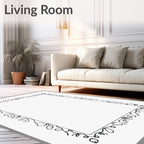Ornate Leafvine Square Frame Rug